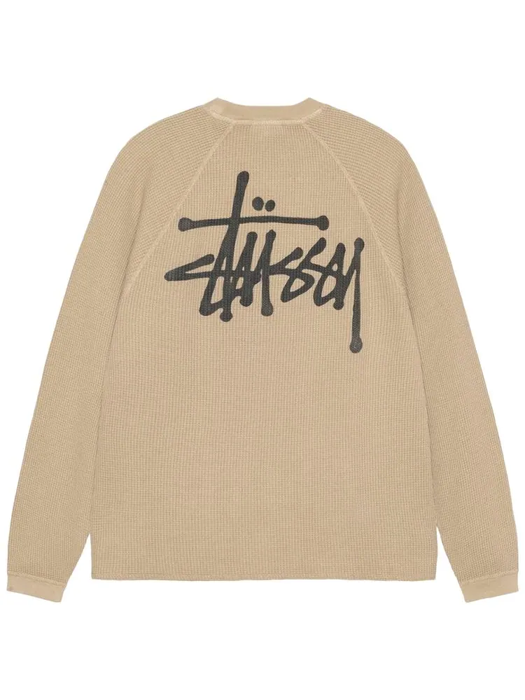 Лонгслив Stussy Raglan Thermal Long-Sleeve Crew 'Sand' — изображение 2 из 2, загар