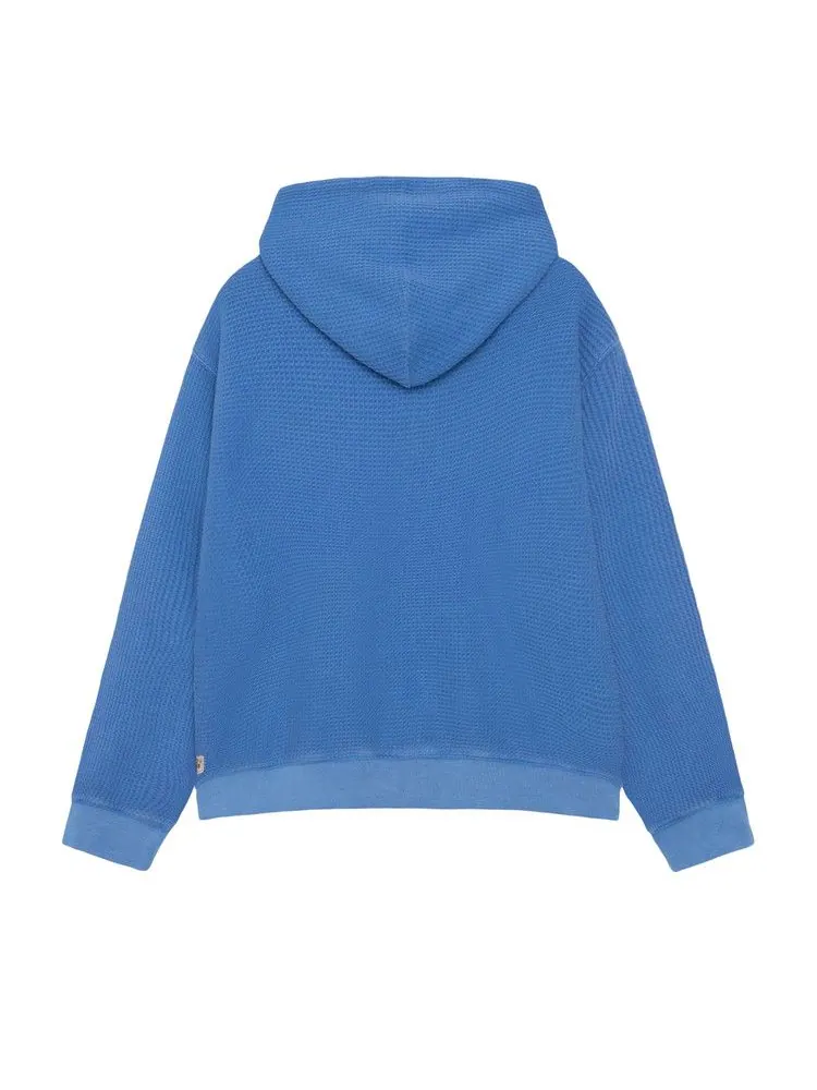 Худи Stussy Double Layer Waffle Zip Hoodie — изображение 2 из 2, синий