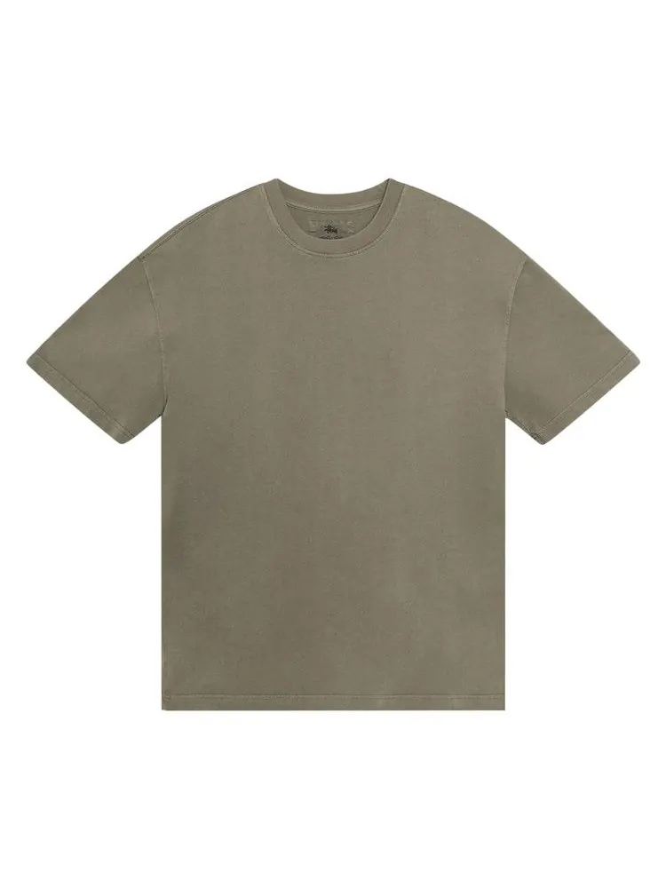 Футболка Stussy Garment Dyed Short-Sleeve Tee — изображение 1 из 2, оливковый