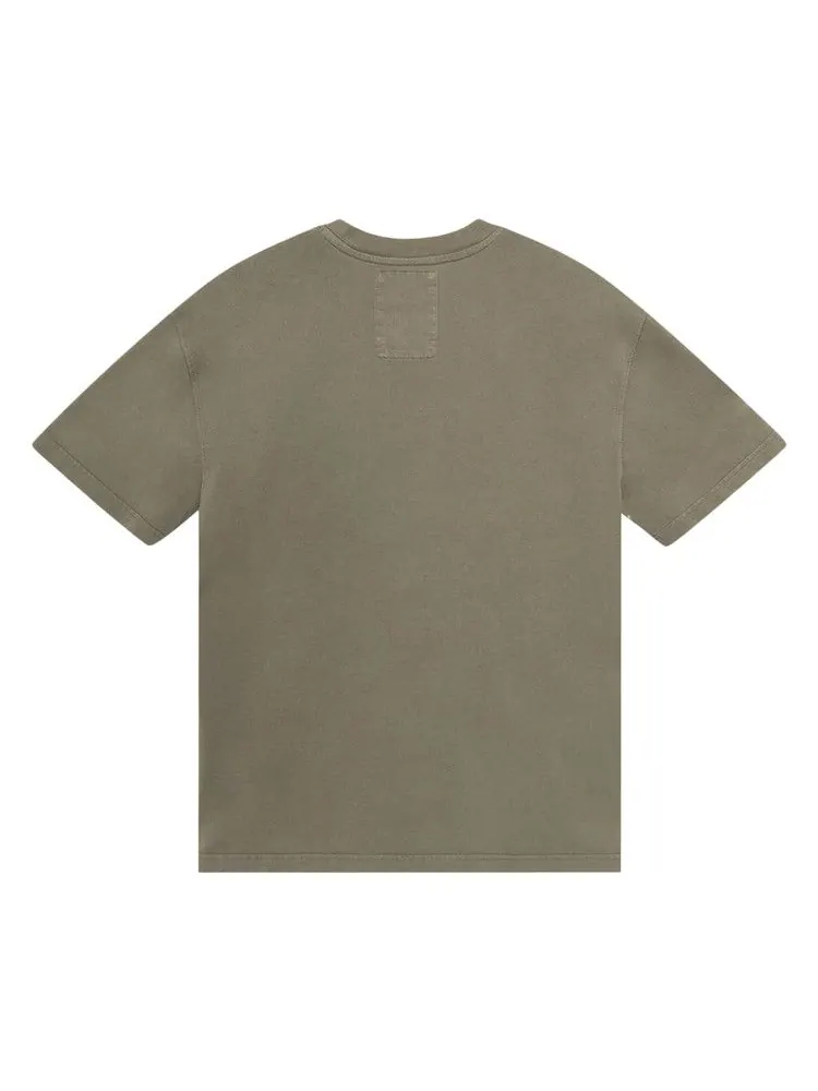 Футболка Stussy Garment Dyed Short-Sleeve Tee — изображение 2 из 2, оливковый