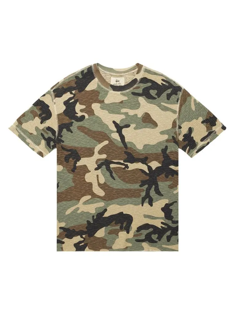 Футболка Stussy Pigment Dyed Short-Sleeve Thermal — изображение 1 из 2, камуфляж