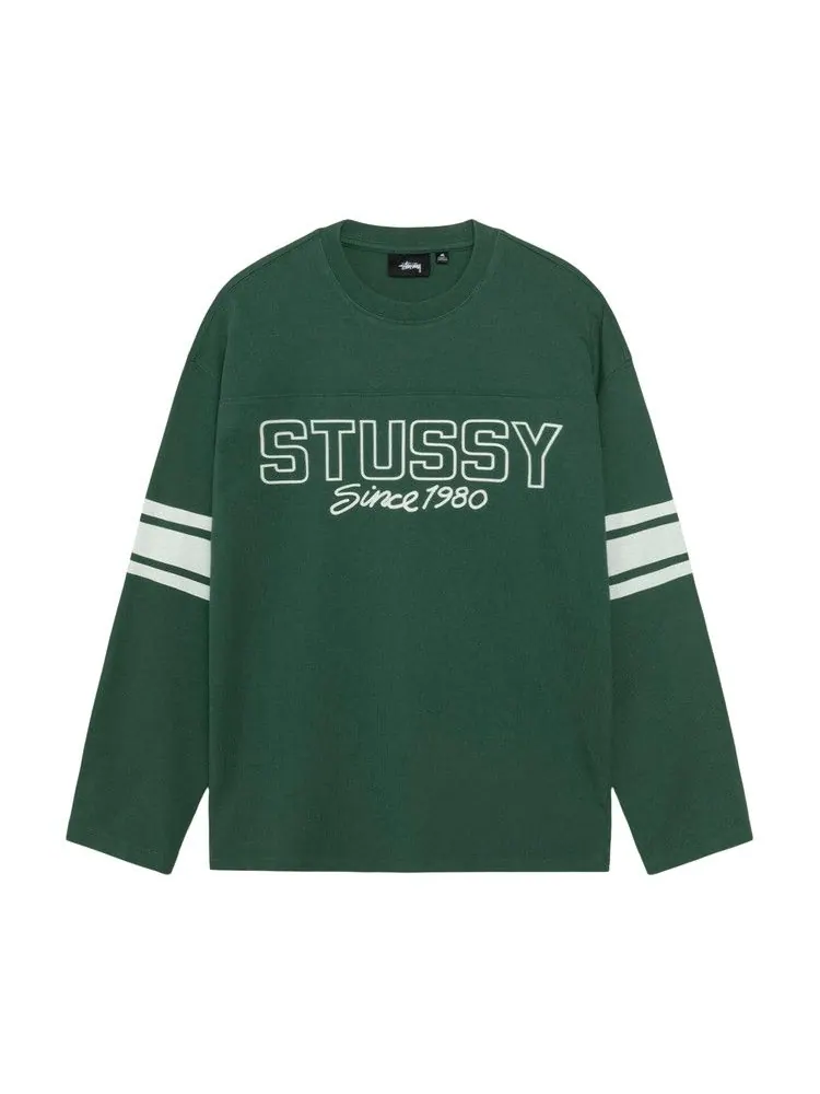 Свитер Stussy Football Crew — изображение 1 из 2, зеленый