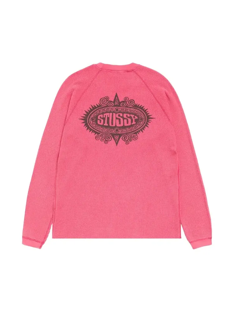 Термофутболка Stussy Mantra Raglan Thermal 'Pink' — изображение 2 из 2, розовый