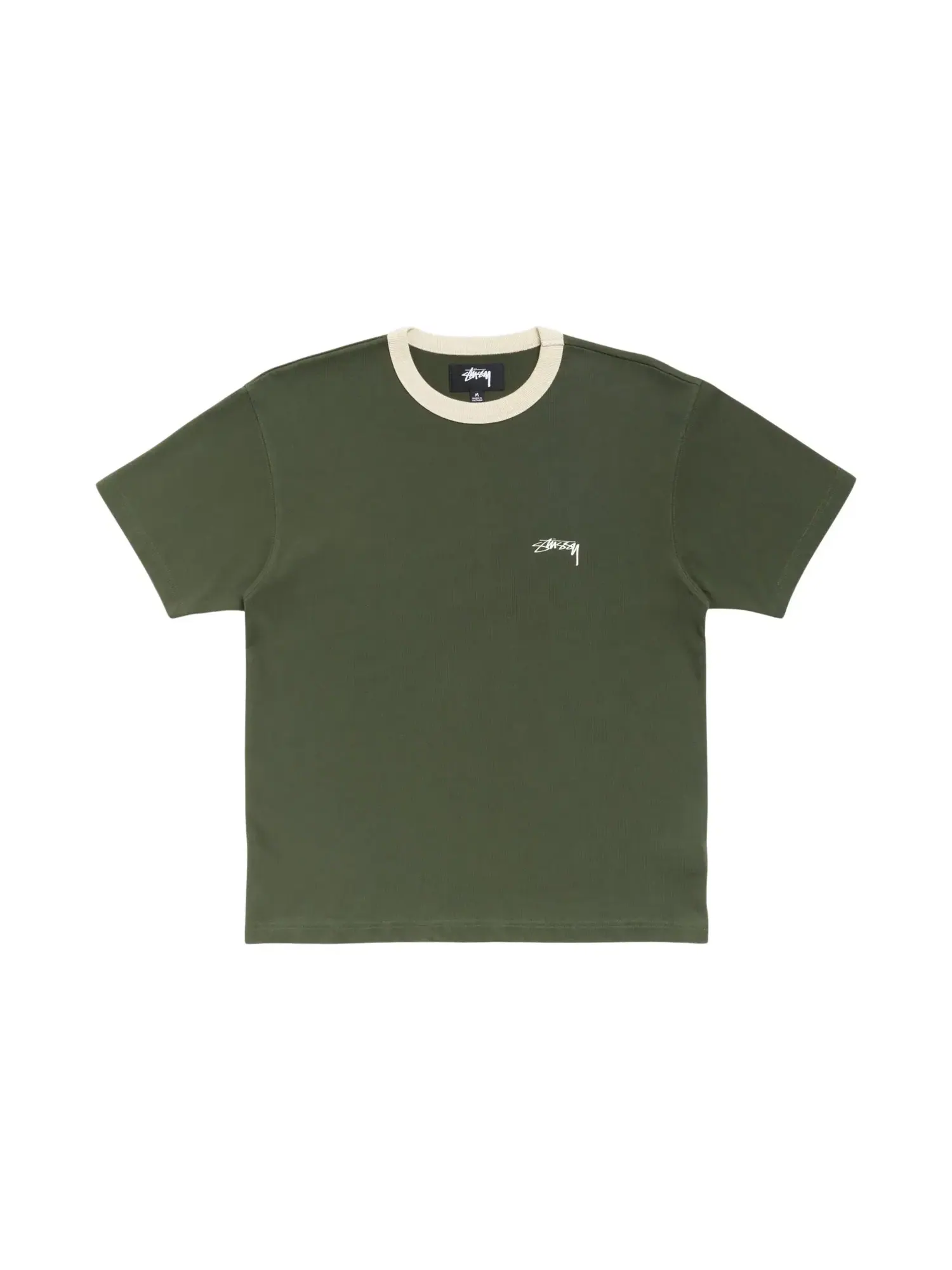 Футболка Stussy Ringer Tee — изображение 1 из 2, оливковый