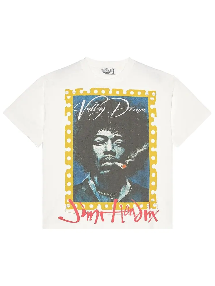 Футболка «Vale Forever Jimi Hendrix» белого цвета — изображение 1 из 1, белый