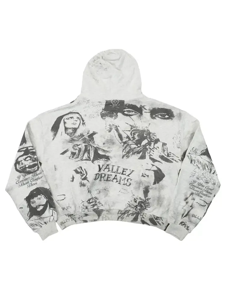 Толстовка Vale Forever Mural Hoodie — изображение 2 из 2, серый