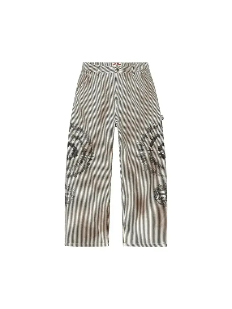 Рабочие брюки Vale Forever Spiral Workpants, цвет «Грязный/В полоску/Белый» — 1