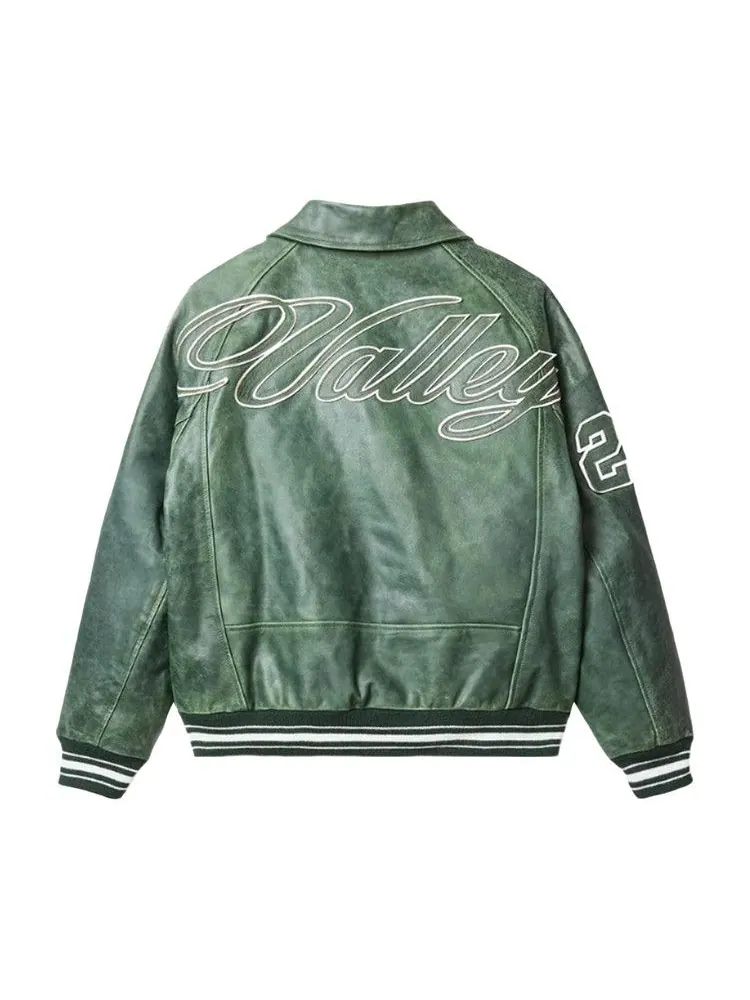 Куртка Vale Forever Valley Leather Jacket — изображение 2 из 2, зеленый