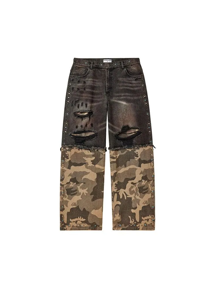Брюки Vale Forever Armor Denim — изображение 1 из 2, черный/бежевый
