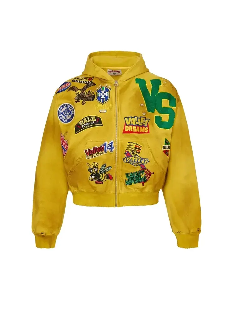 Желтая куртка Vale Forever Doodle Zip Up — изображение 1 из 2, желтый