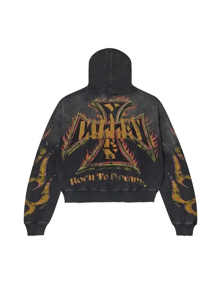 Куртка-бомбер Vale Forever Reborn Waffle Zip Up 'Black' — изображение 2 из 2, черный