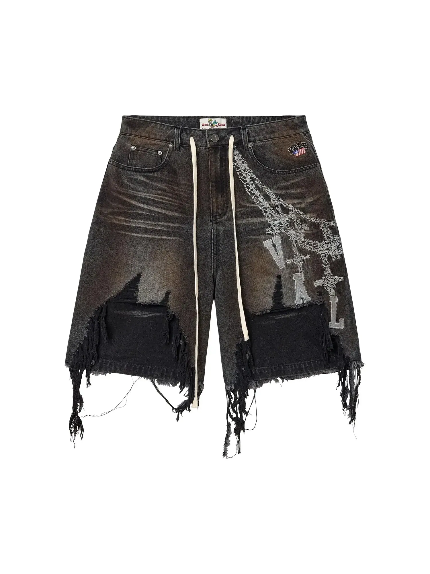 Джинсовые шорты Vale Forever Chain Jorts — изображение 1 из 2, черный