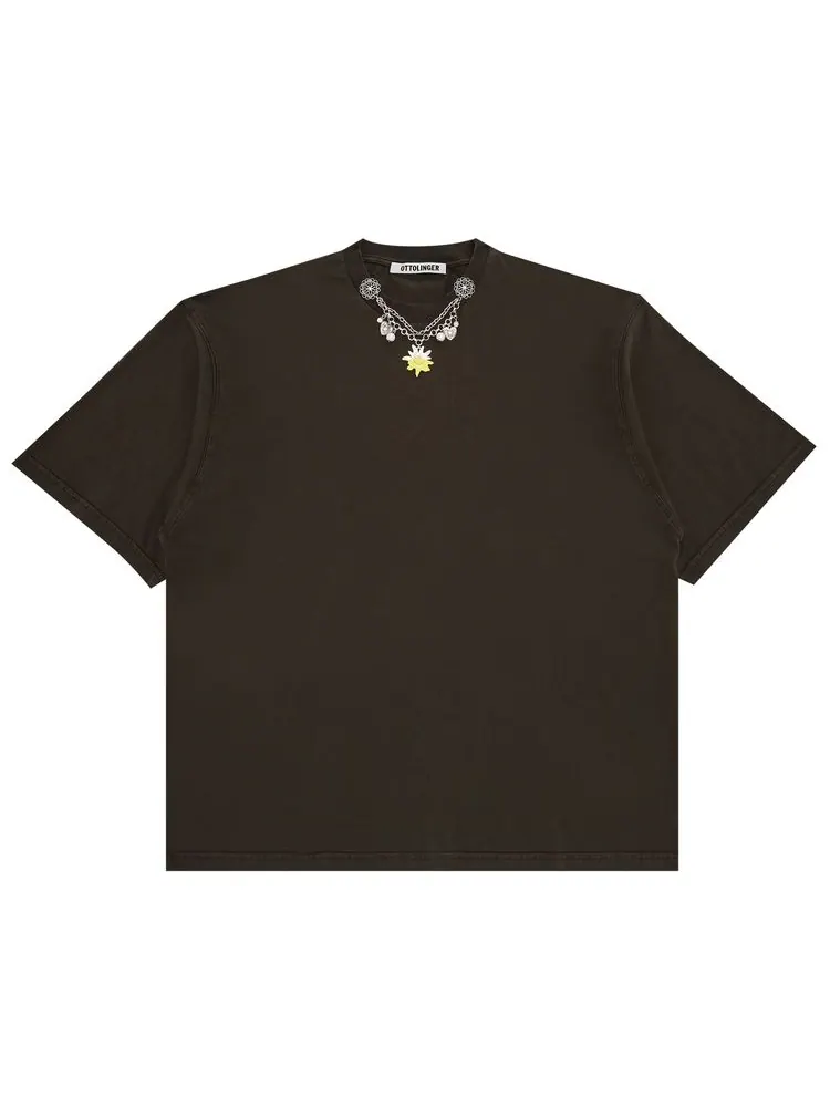 Футболка Ottolinger Oversized Charm T-Shirt Dark Brown Wash