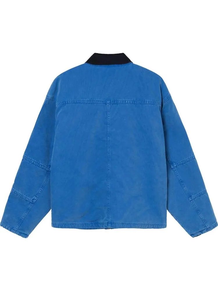 Куртка Stussy Washed Canvas Shop Jacket 'Blue' — изображение 2 из 2, синий