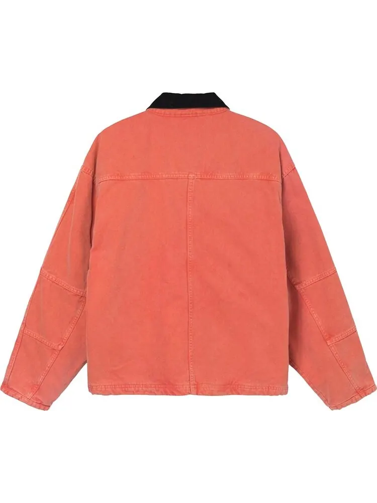 Куртка Stussy Washed Canvas Shop Jacket 'Orange' — изображение 2 из 2, оранжевый