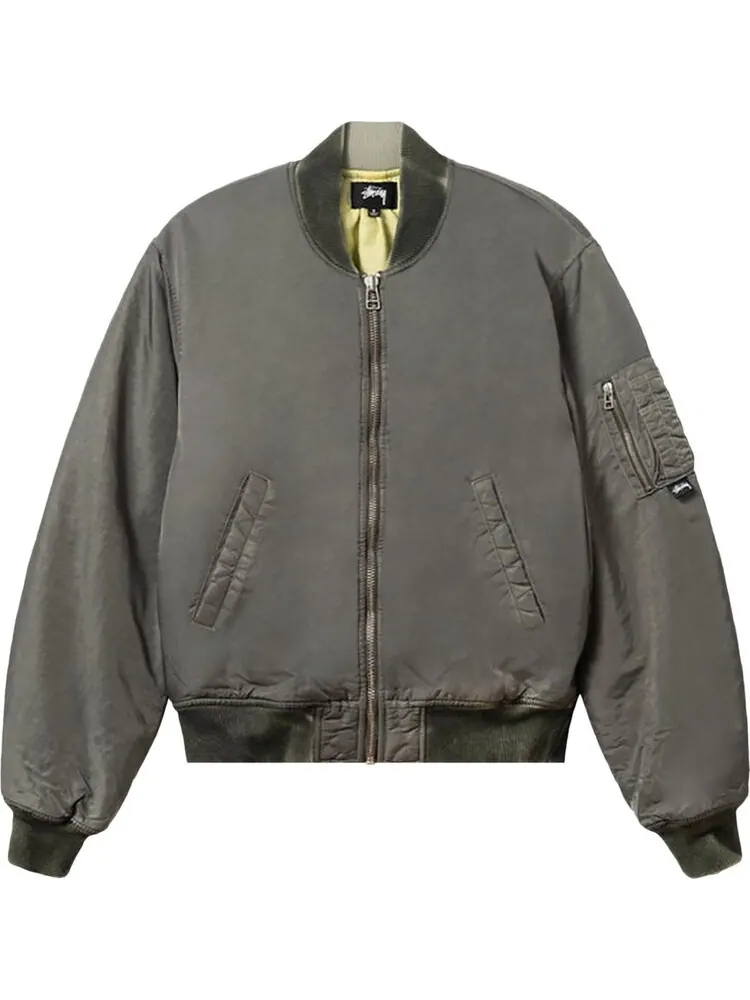 Бомбер Stussy Dyed Nylon Bomber 'Olive' — изображение 1 из 2, зеленый