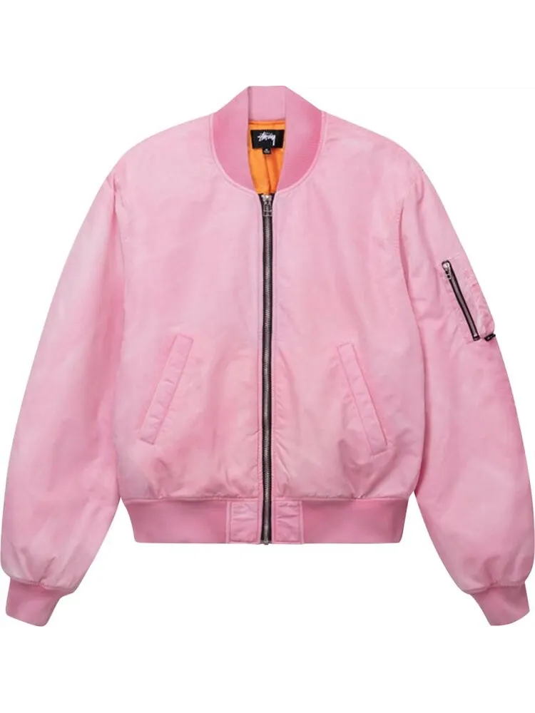 Бомбер Stussy Dyed Nylon Bomber 'Pink' — изображение 1 из 2, розовый