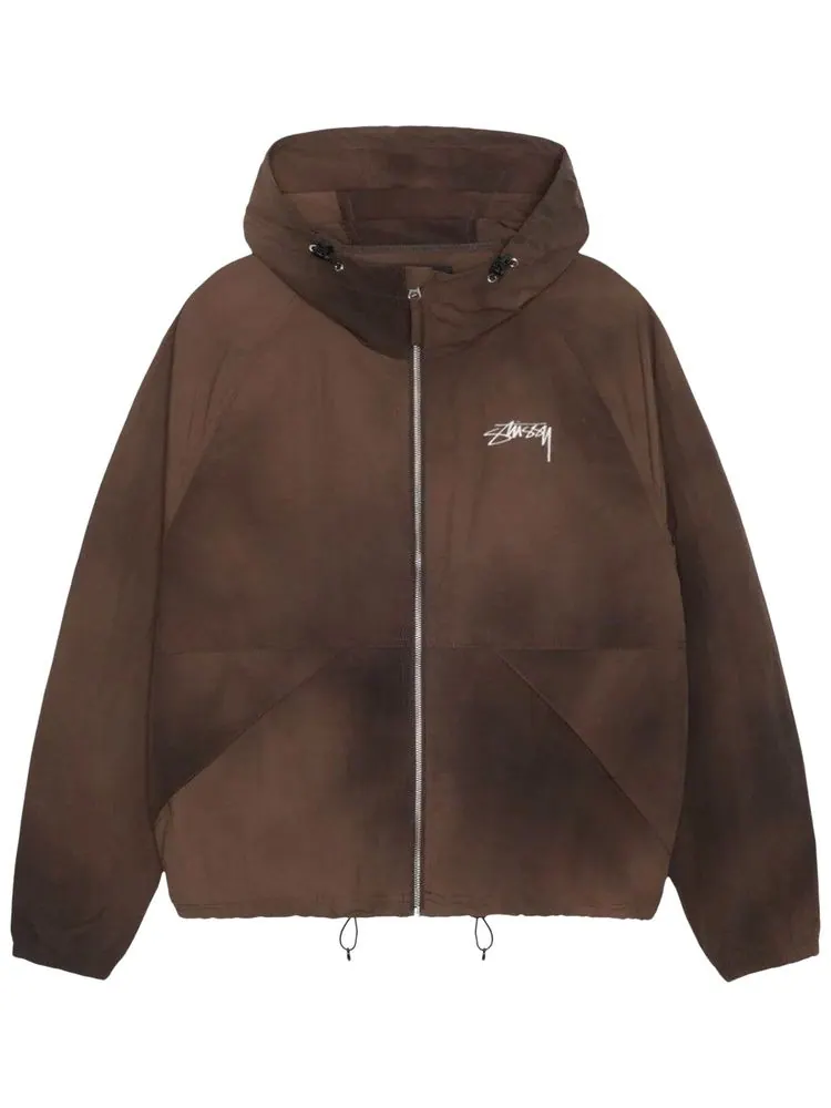 Куртка Stussy Wave Dye Beach Shell Jacket 'Coffee' — изображение 1 из 2, коричневый