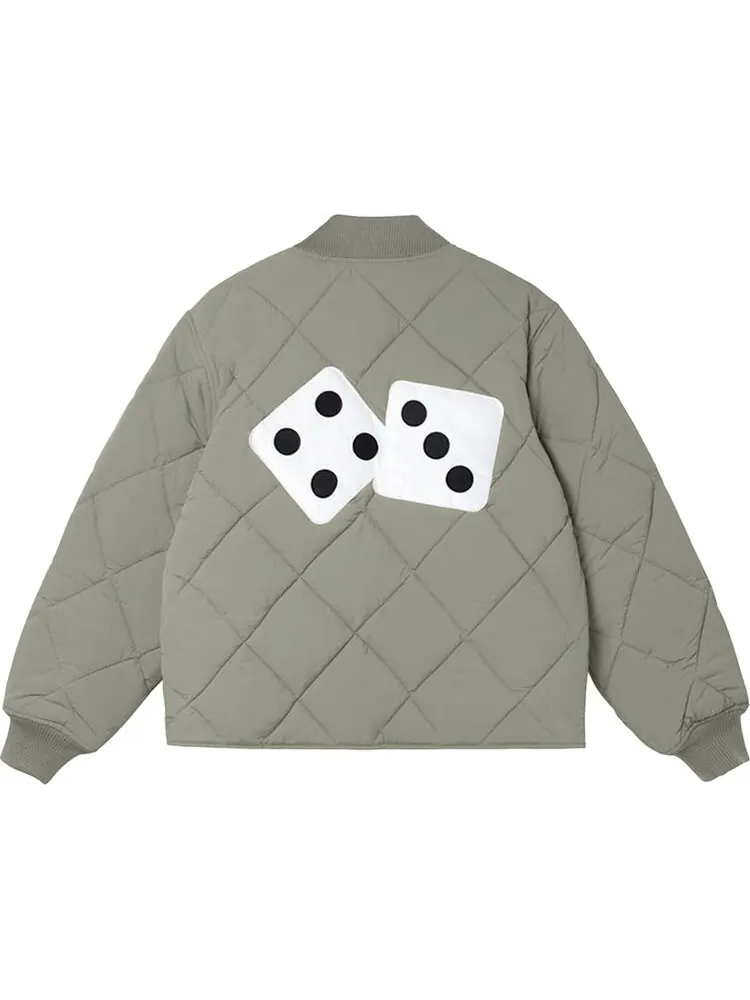 Куртка Stussy Dice Quilted Liner Jacket 'Olive' — изображение 2 из 2, зеленый