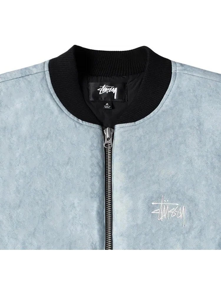 Жилет Stussy Washed Canvas Primaloft Vest 'Light Blue' — изображение 3 из 3, синий