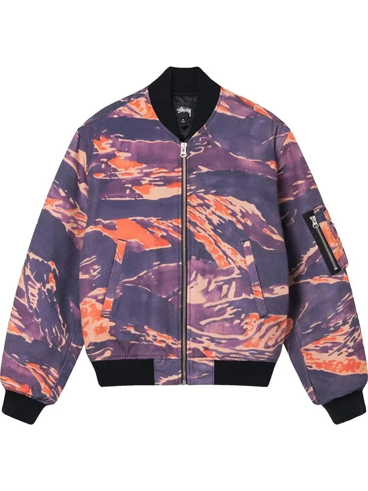 Бомбер Stussy Tigris Canvas Bomber 'Purple' — изображение 1 из 2, фиолетовый