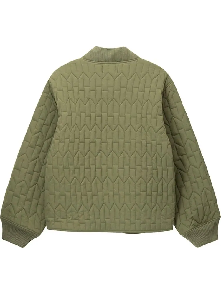 Куртка Stussy S Quilted Liner Jacket 'Olive' — изображение 2 из 2, зеленый
