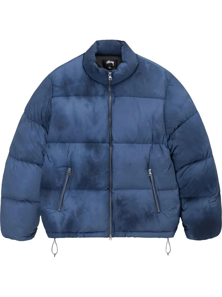 Пуховик Stussy Recycled Nylon Down Puffer 'Washed Navy'
