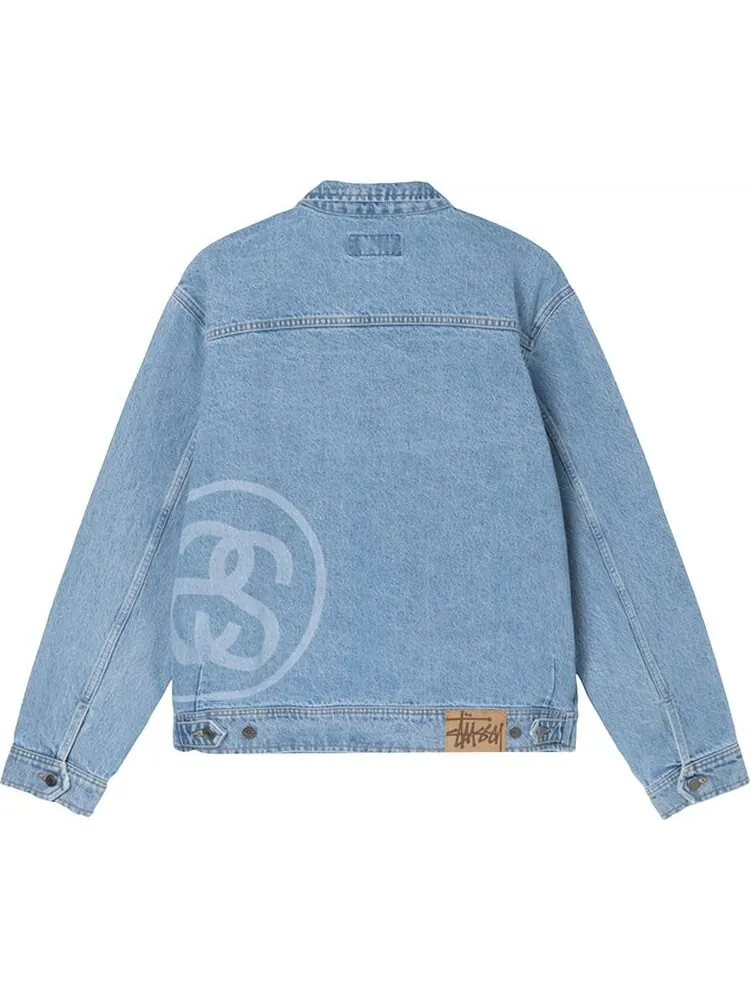 Куртка Stussy SS-Link Zip Work Jacket 'Stone Wash' — изображение 2 из 2, синий
