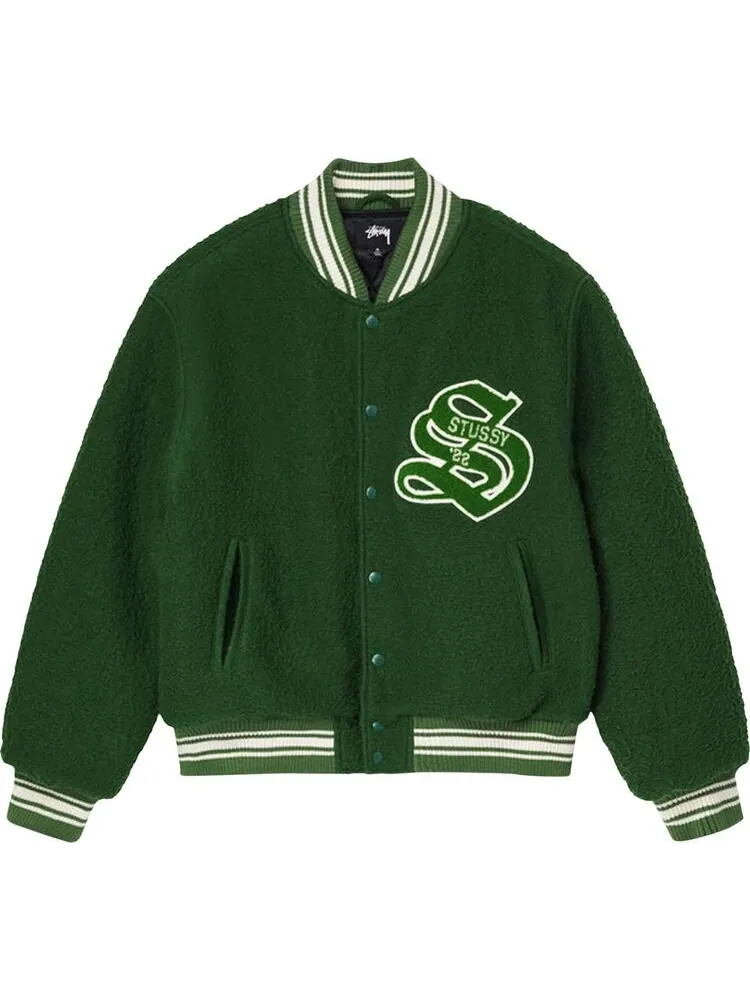 Куртка Stussy Casentino Wool Varsity Jacket 'Green' — изображение 1 из 2, зеленый