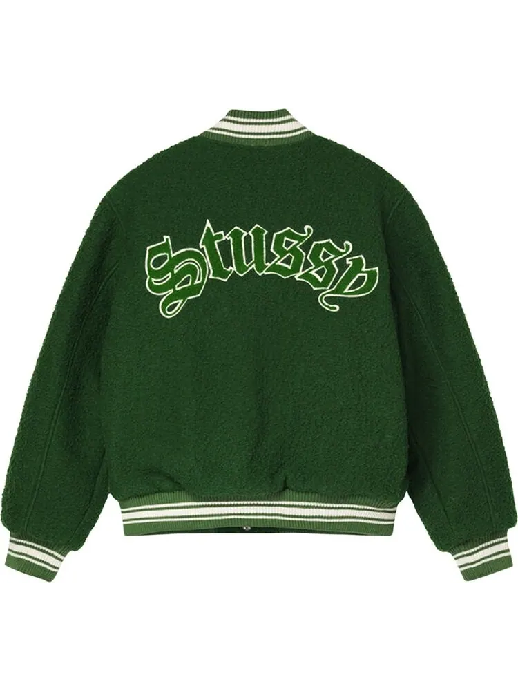 Куртка Stussy Casentino Wool Varsity Jacket 'Green' — изображение 2 из 2, зеленый