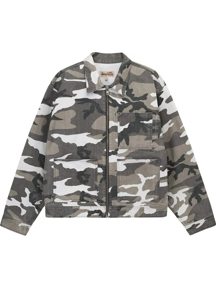 Куртка Stussy Camo Zip Work Jacket 'Multicolor' — изображение 1 из 2, мульти
