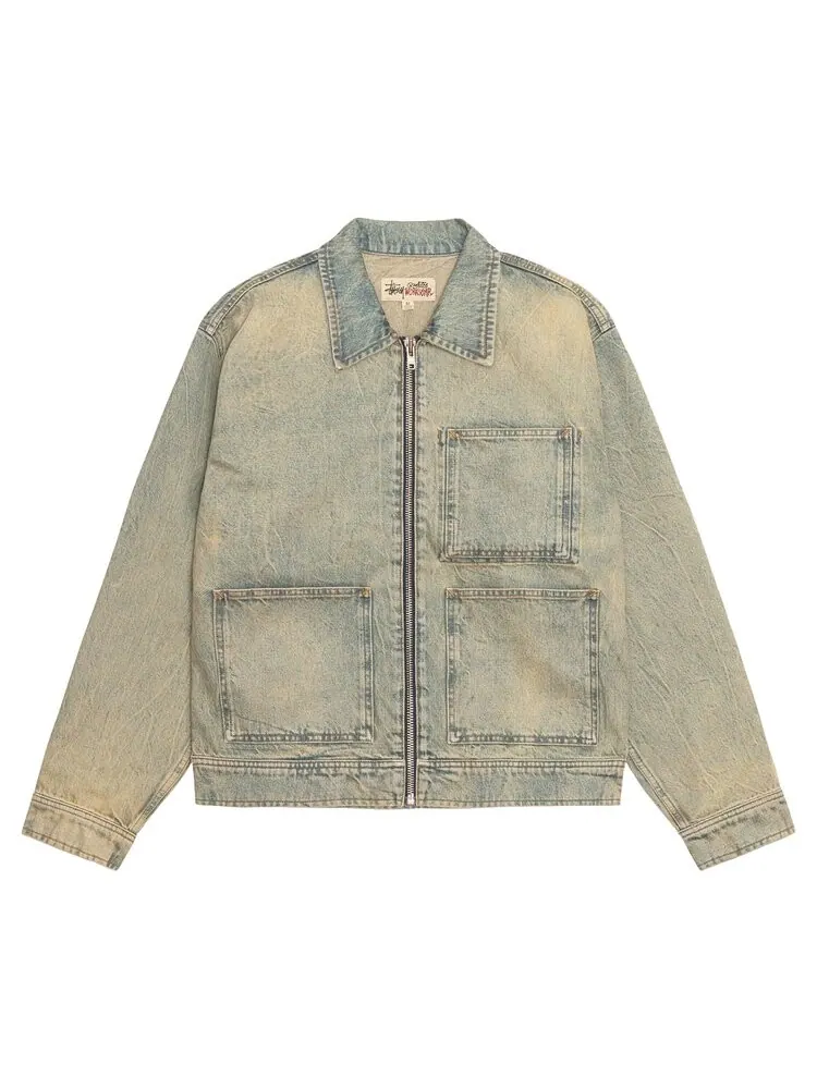 Куртка Stussy Zip Work Jacket — изображение 1 из 2, синий