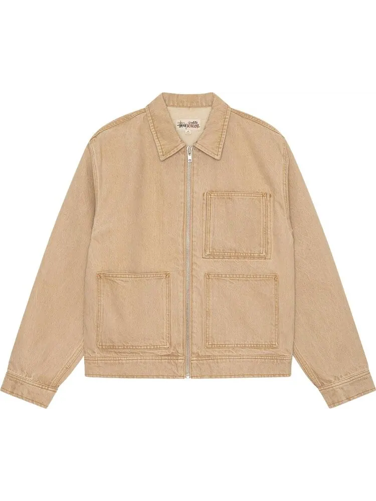 Куртка Stussy Zip Work 'Sand' — изображение 1 из 2, загар