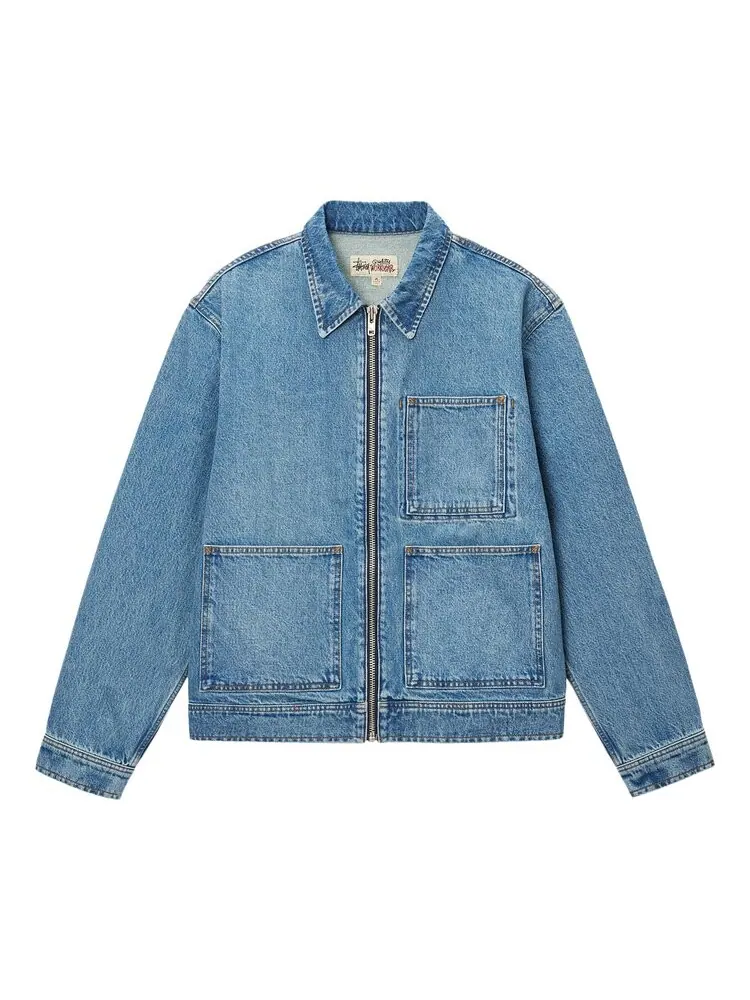 Куртка Stussy Zip Work Jacket — изображение 1 из 2, коричневый