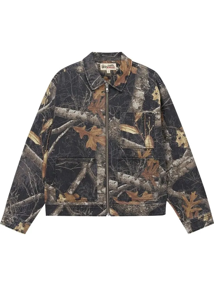 Куртка Stussy Zip Work Realtree Edge 'Black' — изображение 1 из 2, черный