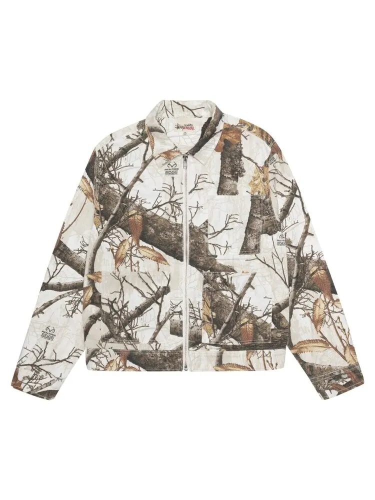 Куртка Stussy Zip Work Realtree Edge 'Snow' — изображение 1 из 2, белый