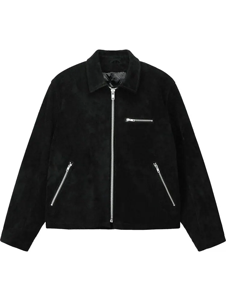 Куртка Stussy 8 Ball Suede Bing Jacket 'Black' — изображение 1 из 2, черный