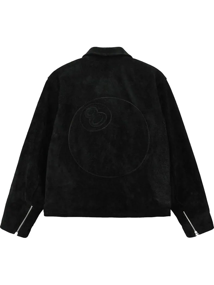 Куртка Stussy 8 Ball Suede Bing Jacket 'Black' — изображение 2 из 2, черный