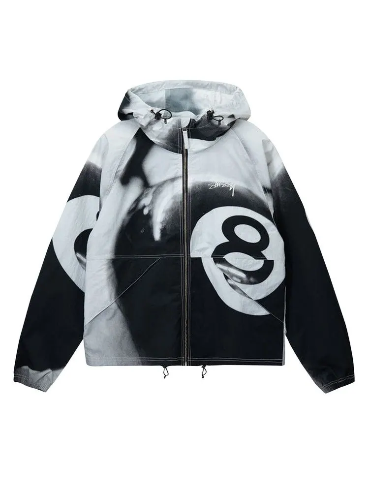 Куртка Stussy 8 Ball Beach Shell — изображение 1 из 2, серый