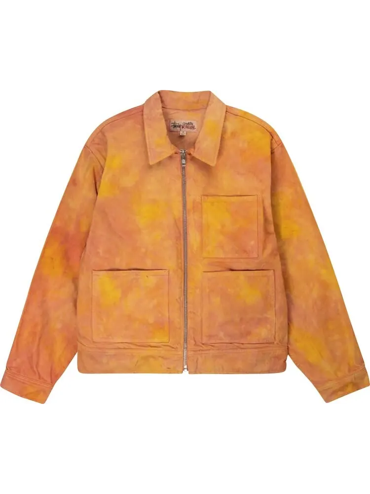 Куртка Stussy Wonderland Hand-Dyed Work Jacket 'Yellow/Pink' — изображение 1 из 2, мульти
