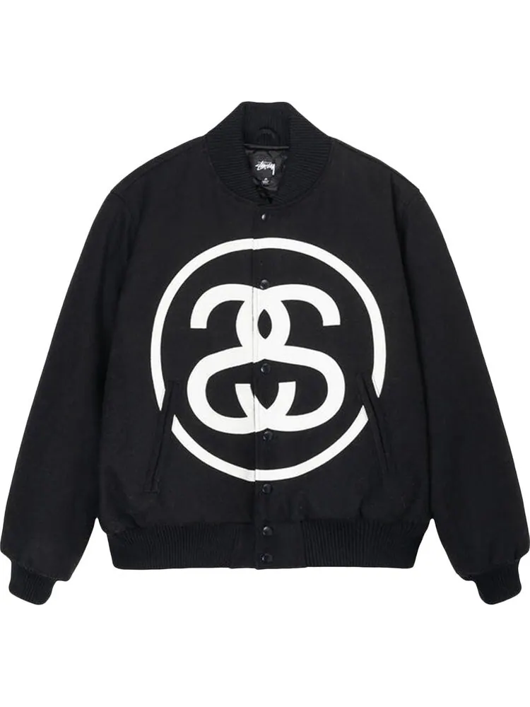 Куртка Stussy SS-Link Varsity Jacket 'Black' — изображение 1 из 2, черный