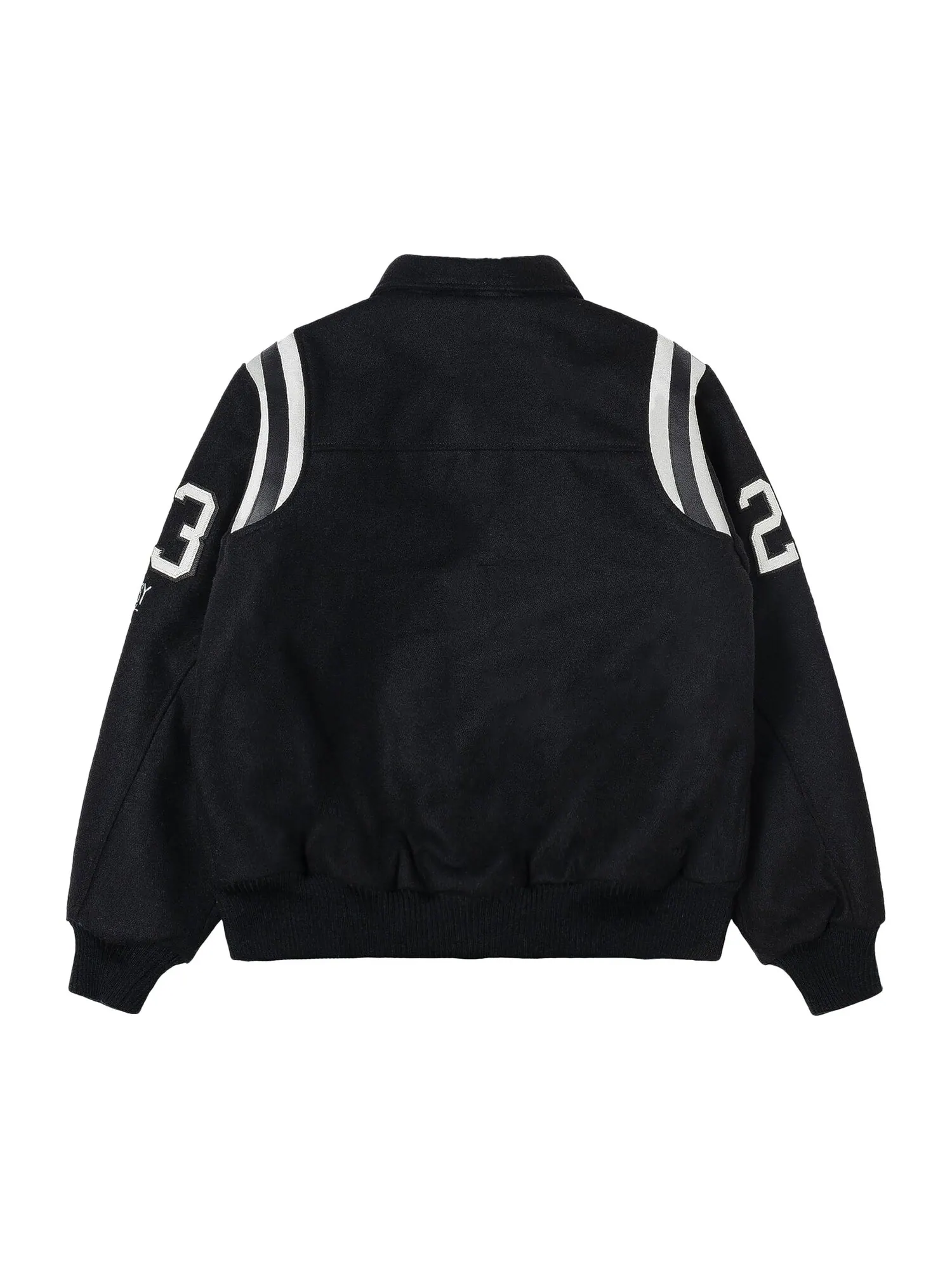 Шерстяная университетская куртка Stussy 80 — изображение 2 из 2, черный