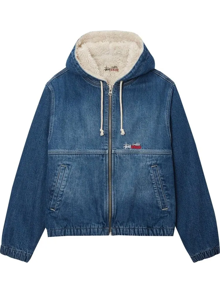 Куртка Stussy Denim Work 'Washed Blue' — изображение 1 из 2, синий