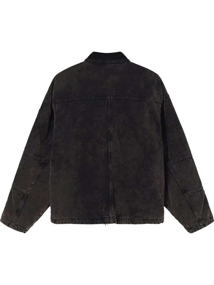 Куртка Stussy Distressed Canvas Shop 'Black' — изображение 2 из 2, черный