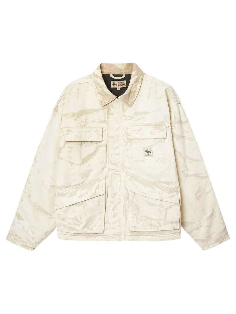 Куртка Stussy Distressed Canvas Shop 'Khaki' — изображение 1 из 2, загар