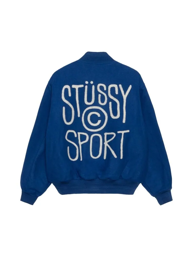 Куртка Stussy Sport Melton Varsity 'Royal' — изображение 2 из 2, синий