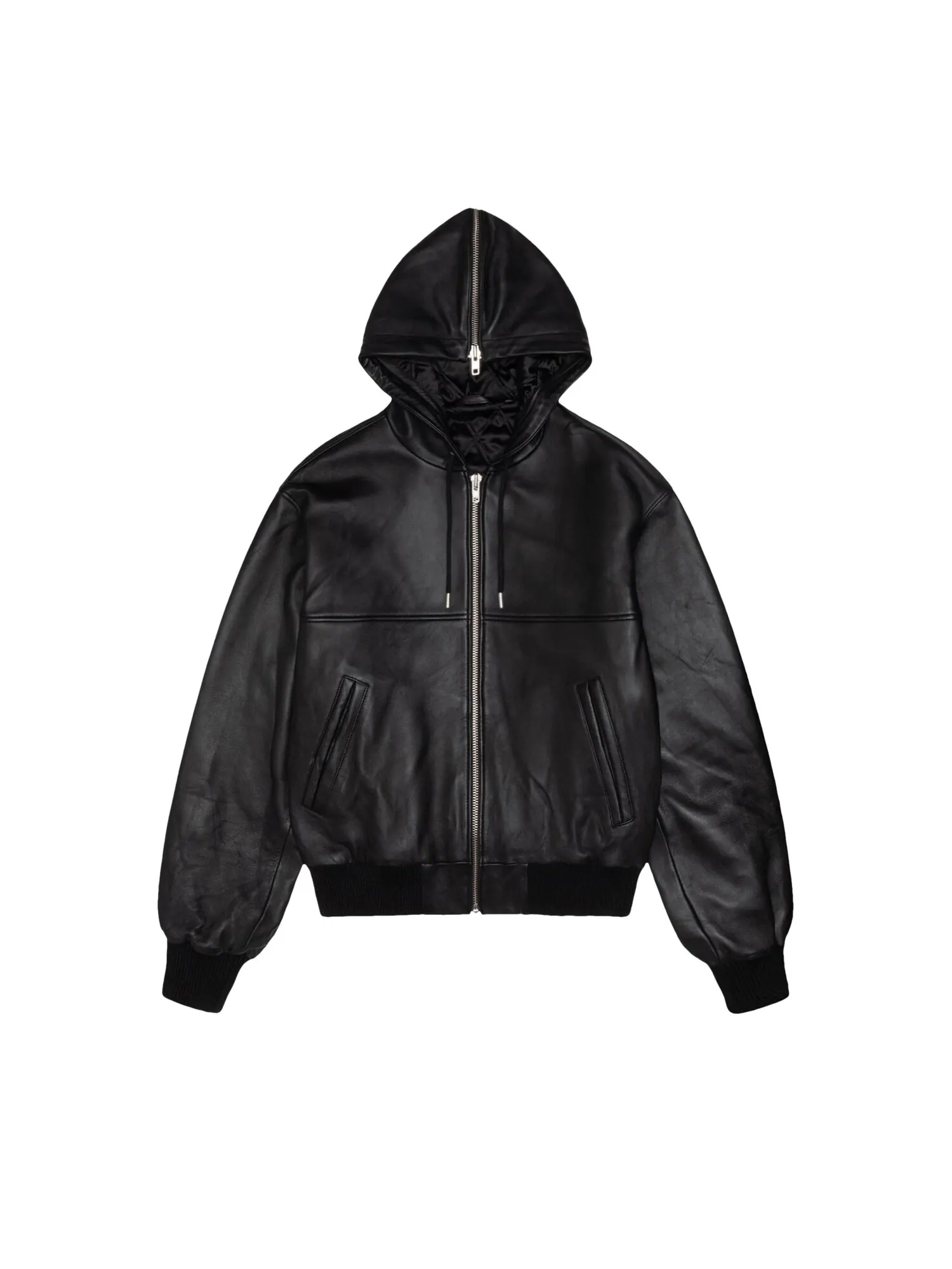 Кожаный бомбер Stussy SS Link — изображение 1 из 2, черный