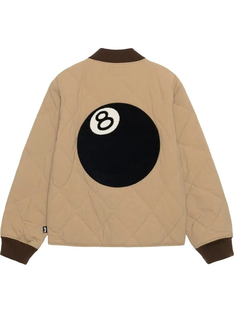 Куртка Stussy 8 Ball Quilted Liner 'Brown' — изображение 2 из 2, загар