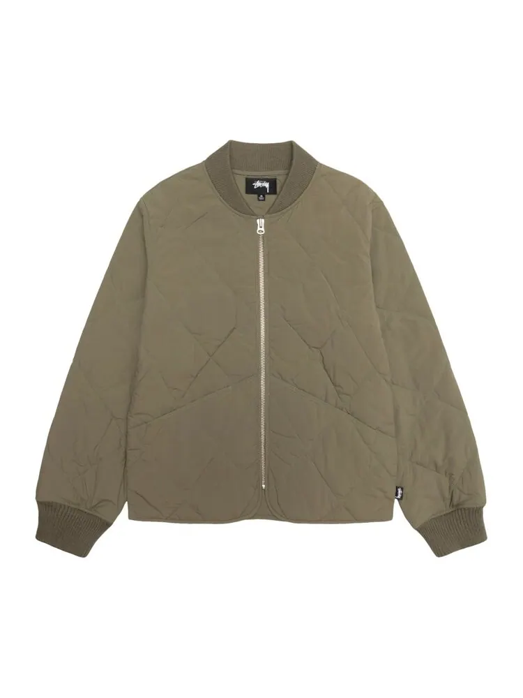 Куртка Stussy 8 Ball Quilted Liner 'Olive' — изображение 1 из 2, зеленый