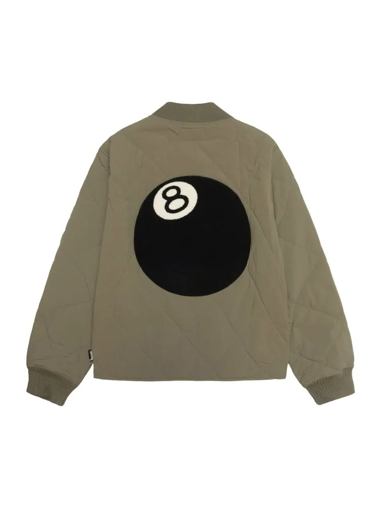 Куртка Stussy 8 Ball Quilted Liner 'Olive' — изображение 2 из 2, зеленый